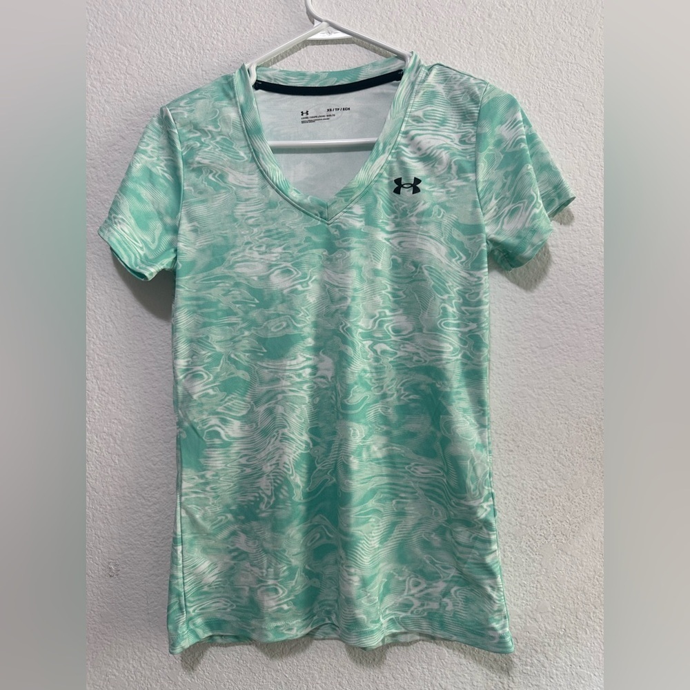 Under Armour Green Fitted Short Sleeve T-Shirt